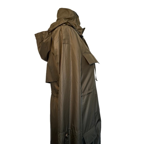 Morphine Generation olive green long windbreaker hooded jacket - Picture 4 of 13